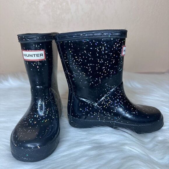 Hunter Kids First Giant Glitter Rain Boots Size UK 5 US 6B/7G - Picture 11 of 11